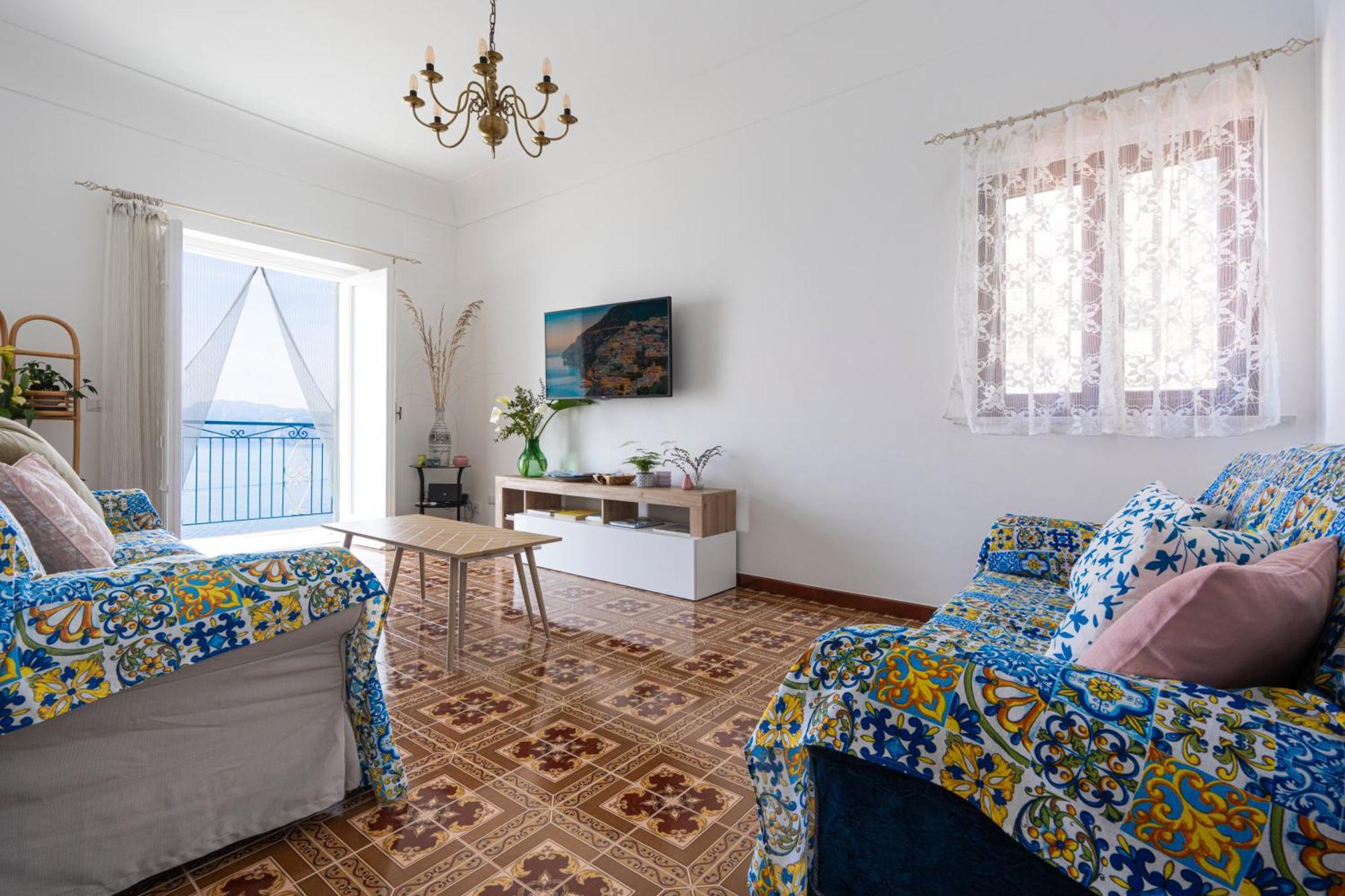 Mimi Junior Home, Central Sea View Apartment Praiano Bagian luar foto